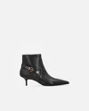 Pinko Booties With Love Birds Logo On The Strap In Black