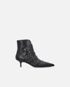 Pinko Booties With Straps And Love Birds Logo In Black