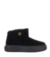 Pinko Black Boots With Shearling Lining In Black
