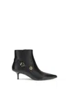 Pinko Booties With Love Birds Logo On The Strap In Black