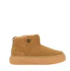 Pinko Beige Suede Platform Boots In Brown