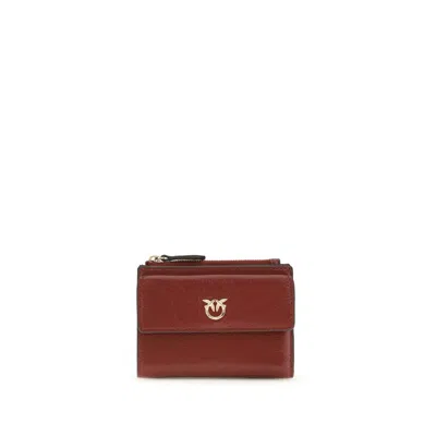 Pinko Bordeaux Calf Leather Bos Taurus Wallet