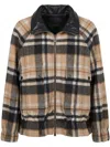 Pinko Check-pattern Elasticated-hem Jacket In Multi