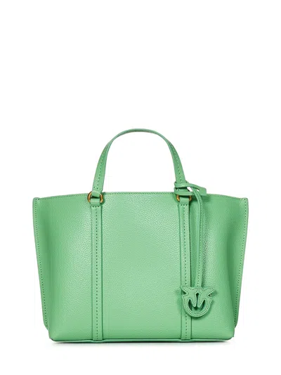 Pinko Borsa A Mano Carrie Classic  In Vert Menthe-or Antique