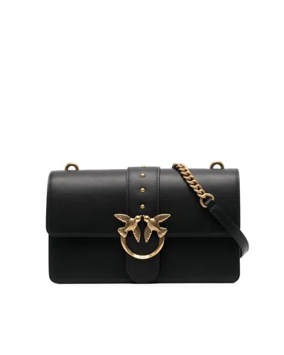 Pinko Borsa A Tracolla Media Love Bag Nera In Black