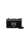Pinko Rectangular Chain Strap Shoulder Bag With Metal Hardware And Front Embellishment In Black