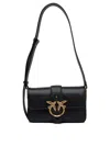 Pinko Borsa A Tracolla Morbida "mini Love Bag" In Pelle In Black