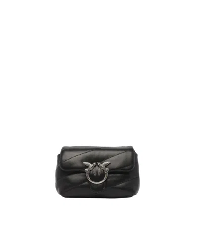 Pinko Borsa A Tracolla Piccola Baby Love Bag Puff Nero/old Silver