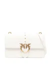 Pinko Love One Classic Leather Crossbody Bag In Bianco