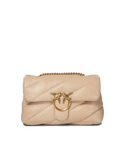 Pinko Borsa Maxi Love Puff Beige/grigio Fumo Antique
