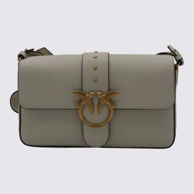 PINKO PINKO WHITE LEATHER MEDIUM LOVE BAG SLOUCHY
