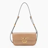 Pinko Small Love Bag Leather Cross Body Bag In Nude
