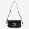 Pinko Small Love Bag Box Crossbody Bag In Nappa Leather In Black