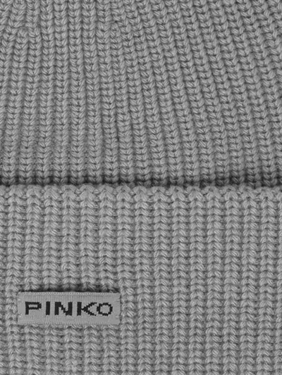 Pinko Bosnia Beanie Half English Rib In Gray