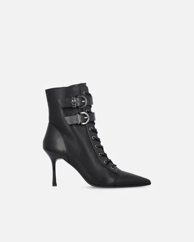 Pinko Bottines À Sangles Et Logo Love Birds In Black