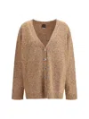 Pinko Sequin-embellished Buttoned Cardigan In Brown