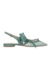 Pinko Bow Pointed Toe Slingback Pumps In Multi