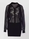 Pinko Bow Tie Neck Lace Detail Dress