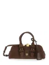 Pinko Bowling Baguette Shoulder Bag In Brown