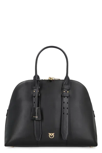 PINKO PINKO BOWLING BAG ESCAPE MAXI IN LEATHER