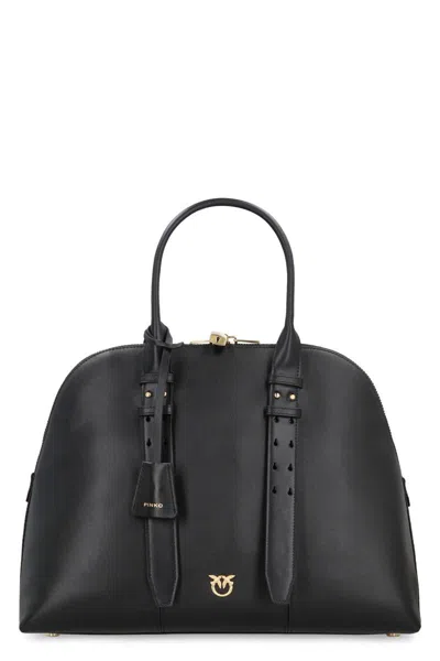Pinko Bowling Bag Handheld Escape Bag Maxi In Leather In Black