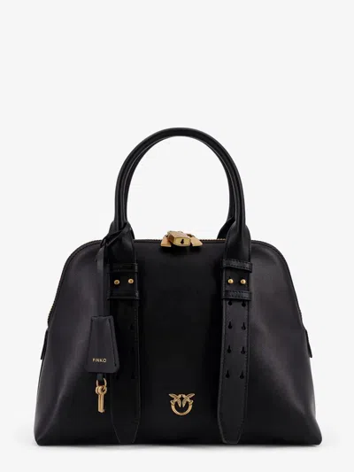Pinko Bowling Bag Leather Shoulder Bag In Black