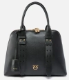 Pinko Bowling Bag Leather Shoulder Bag In Black