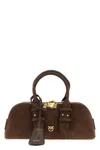 Pinko Small Baguette Escape Bag In Leather In Brown