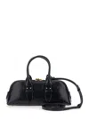 Pinko Bowling Black Handbag With Padlock Detail And Love Birds Logo On The Front In Leather Woman In Black