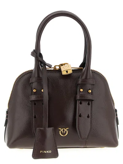 Pinko Bowling Mini Handbag In Burgundy