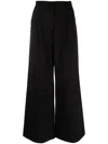 Pinko Prospero Pleated Wide Leg Pants In Black