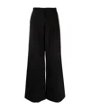 Pinko Prospero Pleated Wide Leg Pants In Black