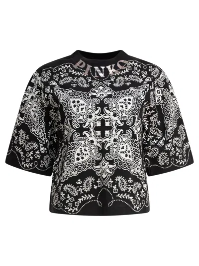 PINKO PINKO BOXY SILHOUETTE COTTON T-SHIRT