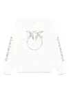 Pinko Branded-sleeves Cotton Sweatshirt In White
