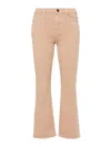 Pinko Brenda Mid-rise Bootcut Jeans In Beige