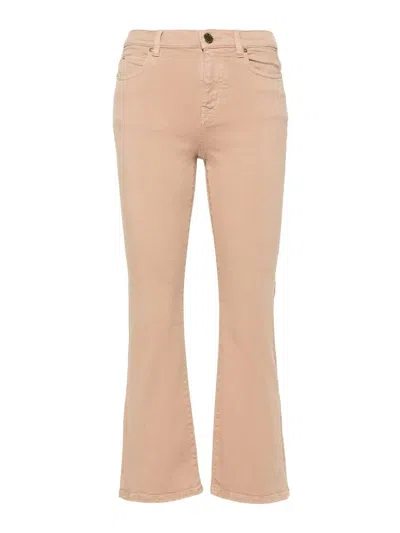 Pinko Brenda Mid-rise Bootcut Jeans In Beige