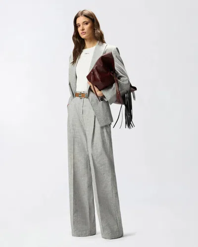 Pinko Brescello Pantalone Flame Ss26 In Gray