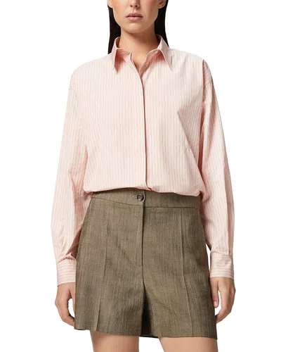 Pinko Bridport Striped Shirt In Pink/brown