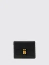 Pinko Saddle Black Wallet With Logo Detail On The Front In Leather Woman In Black