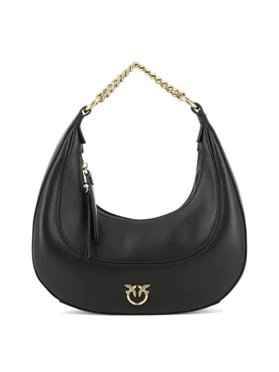 Pinko "brioche Hobo Handbag Mini" Shoulder Handbag In Black
