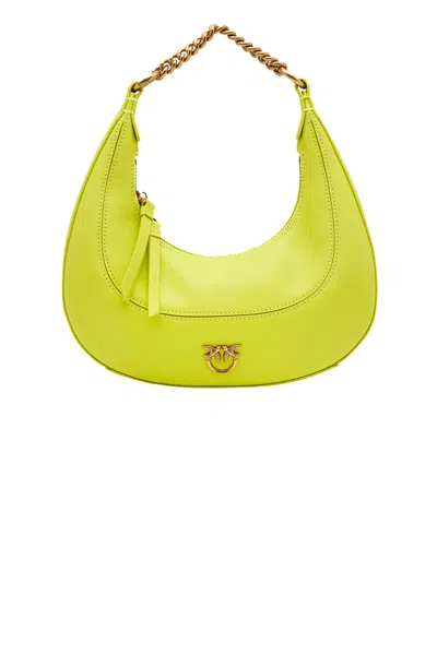 Pinko Brioche Hobo Mini Leather Bag In Purple