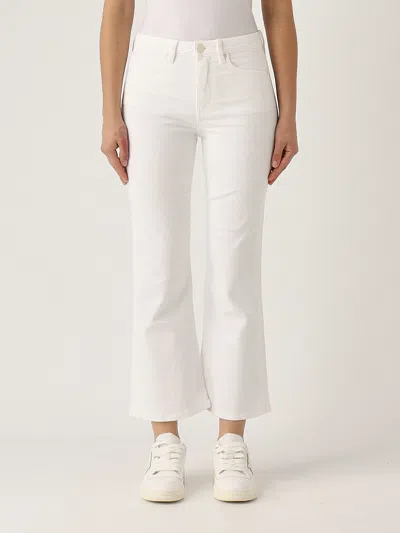 Pinko Britney Bootcut Bull Stretch Jeans In Bianco