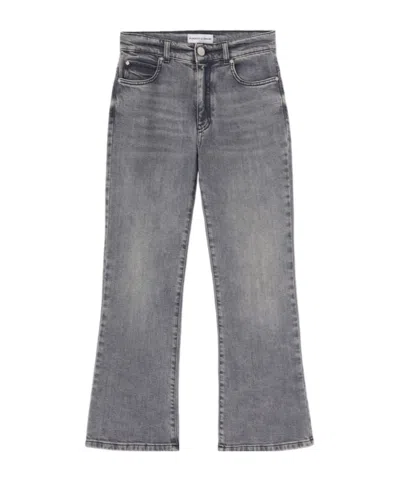 Pinko Britney High-rise Bootcut Jeans In Gray