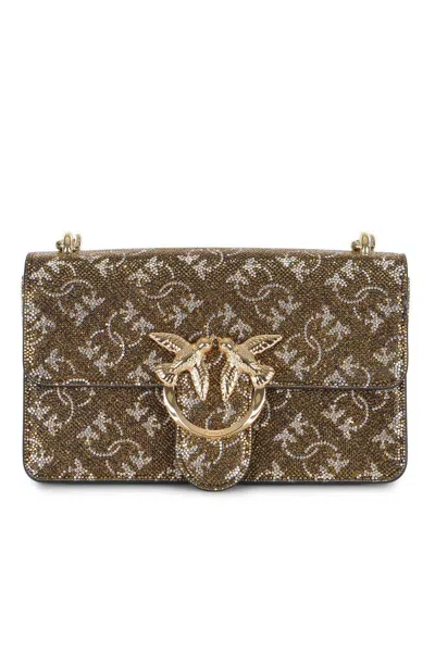 Pinko Shoulder Bags Bronze In Brown