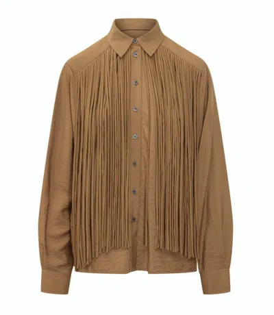 Pinko Alessandria Camicia Tela Visco In Brown