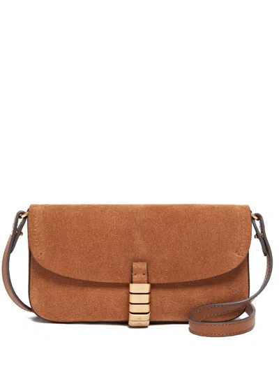 Pinko Saddle Medium Clutch Bag Adjustable Strap In Brown