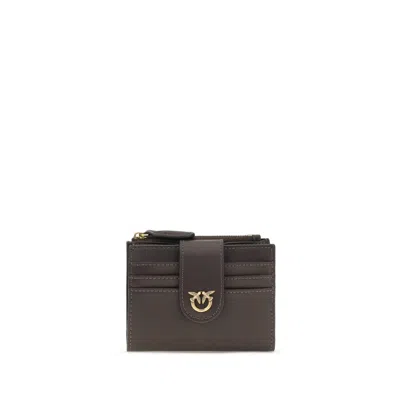 Pinko Brown Calf Leather Bos Taurus Wallet