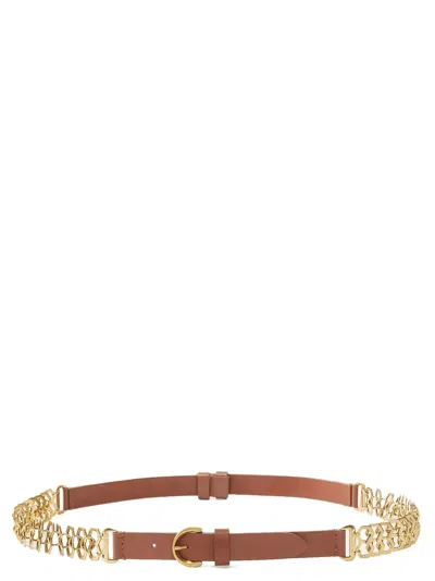 Pinko Brown Calfskin Regular Women's Belt