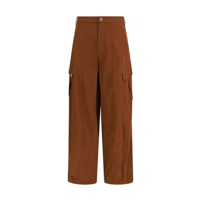 Pinko Brown Cotton Casual Pants