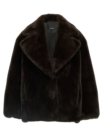 PINKO PINKO BROWN FUR JACKET